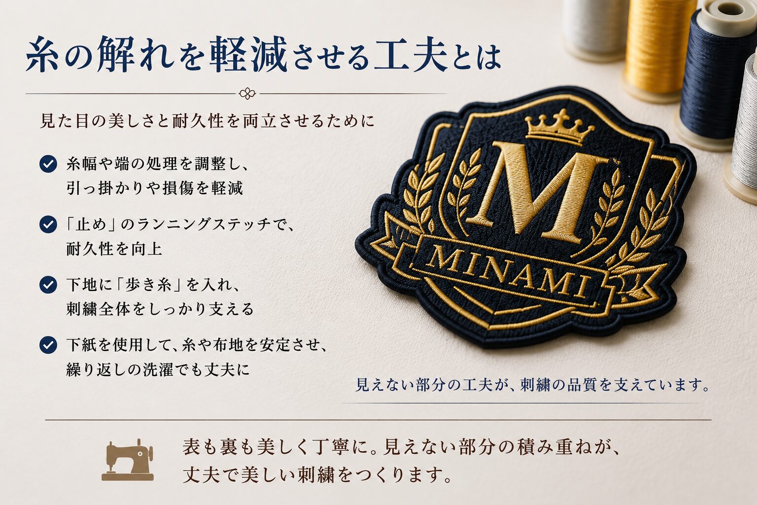 糸の解れを軽減させる工夫とは