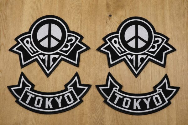 ライダージャケット用の大型オリジナル刺繍ワッペン「TOKYO」バックパッチ制作実績
