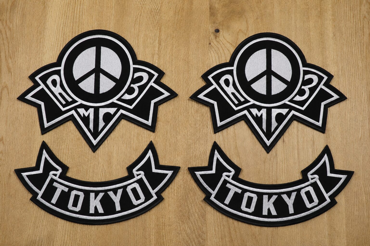 【ライダージャケット用ワッペン制作実績】オリジナル刺繍ワッペン｜大型バックワッペン・チームエンブレム対応