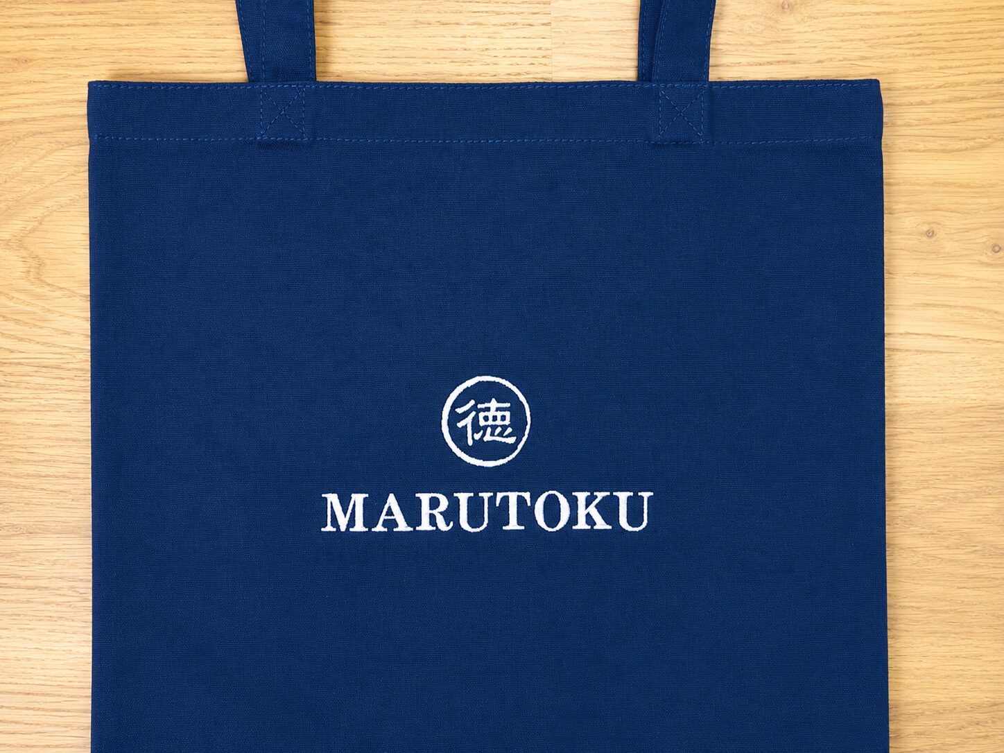 販促用エコバック刺繍｜大田区下丸子・丸徳商店様からのご依頼品