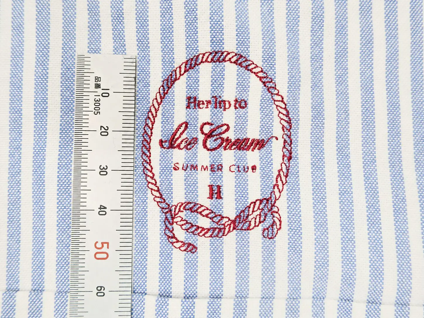 持ち込みシャツへのロゴ刺繍｜1.5mmの極小文字も美しく再現【東京都大田区】